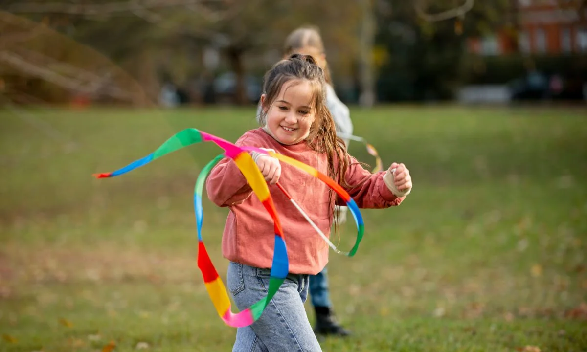 girls playing in the ground of preschool